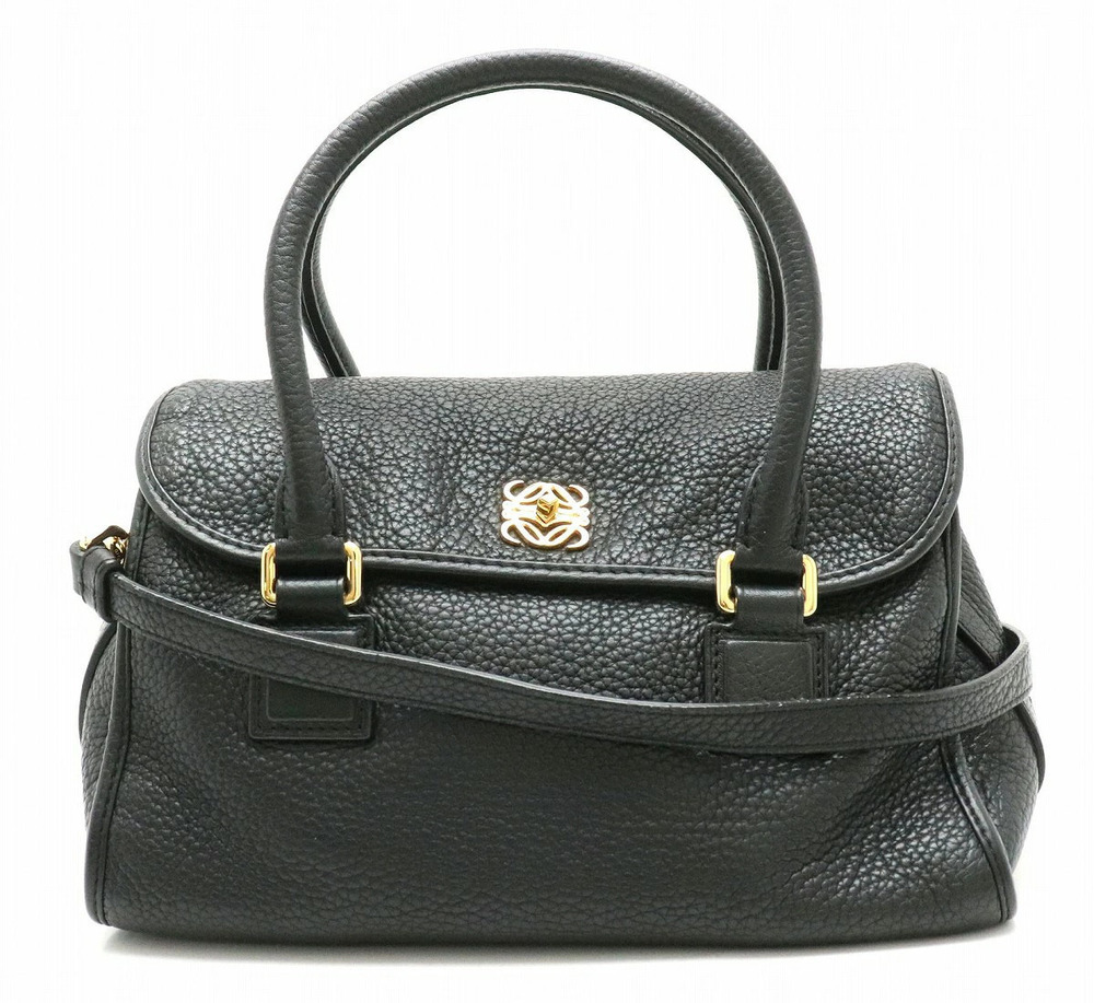 Loewe Alamo Handbag Crossbody Bag Leather Black